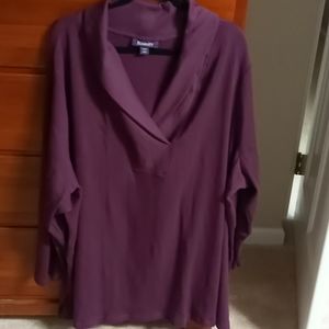 Roaman's 5X plum long sleeve shirt
